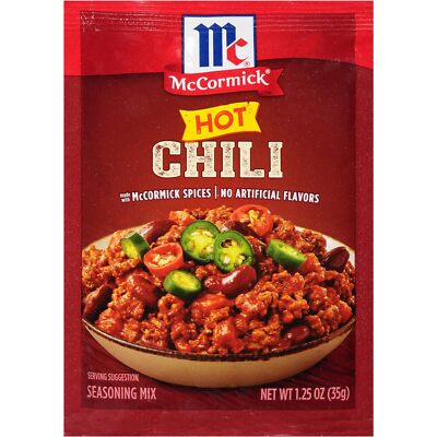 Mccormick Hot Chili Seasoning Mix Pack Of 12 Spicy Blend For Chili