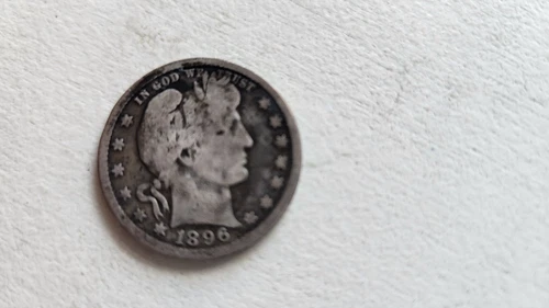 1896-P Barber Quarter Good Condition
