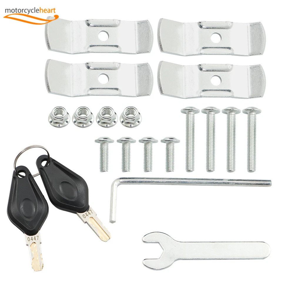 Motorcycle 55L Top Case Tail Box Luggage + 36L Side Case Hard Saddlebag Foto 4 de 4