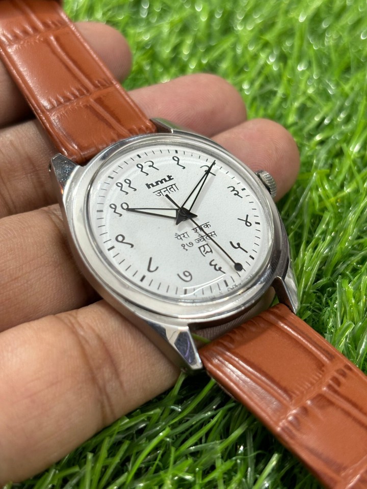 Vintage HMT JANTA 17J Mechanical Hand Winding White Dial Men's Wrist