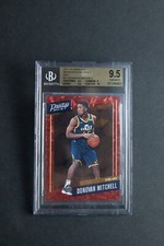 2017-18 Prestige Micro Etch Rookies Red Donovan Mitchell #13 GRADED BGS 9.5