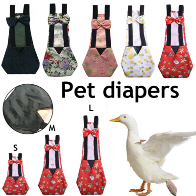 Goose/Duck/Chicken S/M/L Adjustable Pet Cloth Diaper Wearable Poultry for Pet *
