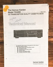 Harman Kardon TD4200 Cassette Service Manual Original 