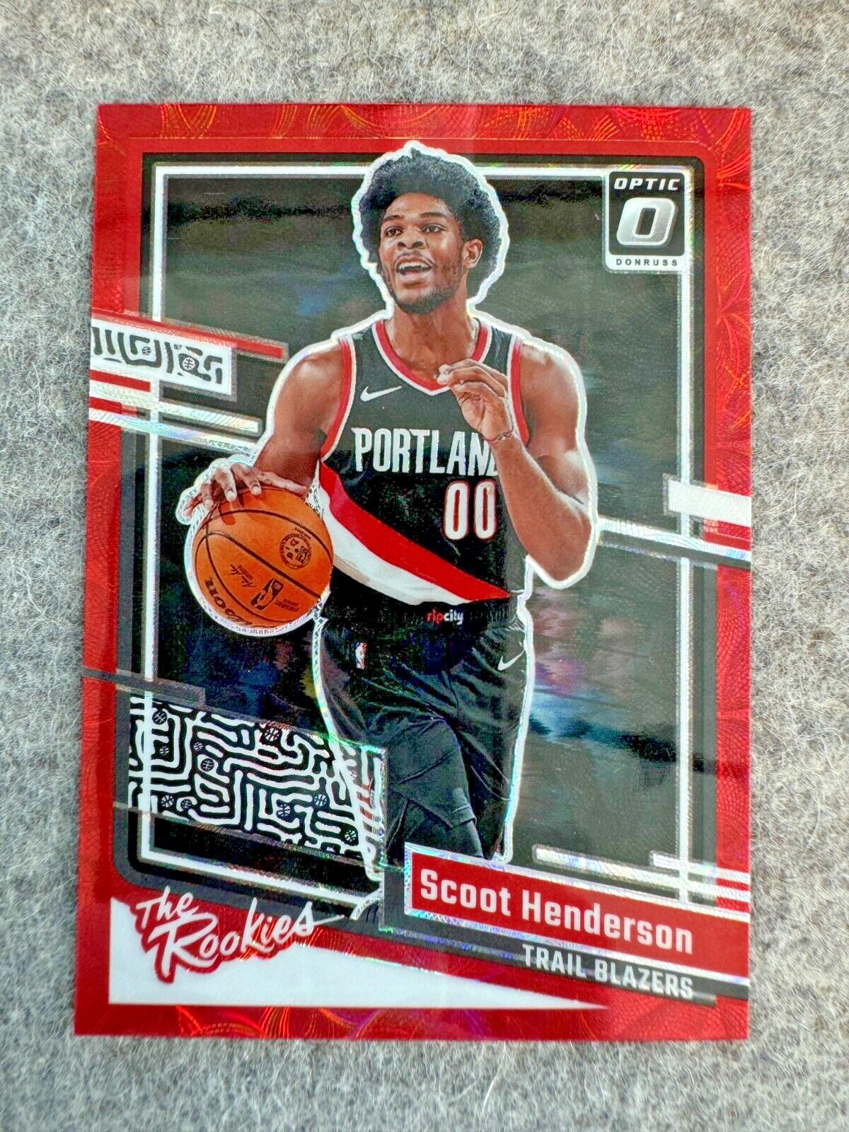 2023-24 Panini Donruss Optic Scoot Henderson #3 RC The Rookies Red Scope