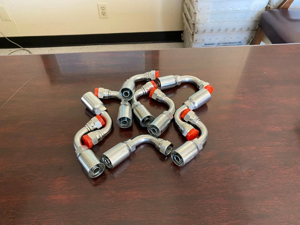 06U-666 FJX90-06-06 3/8"JIC Female 90 Degree Fitting for 3/8" Hydraulic Hos 10PK - Image 2 of 3