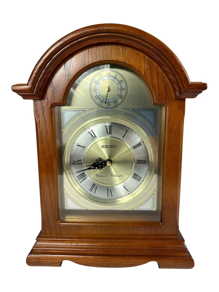 Seiko Westminster Whittington - QXJ113BLH Mantel Clock Dial Roman Numbers Tested - Image 2 of 4
