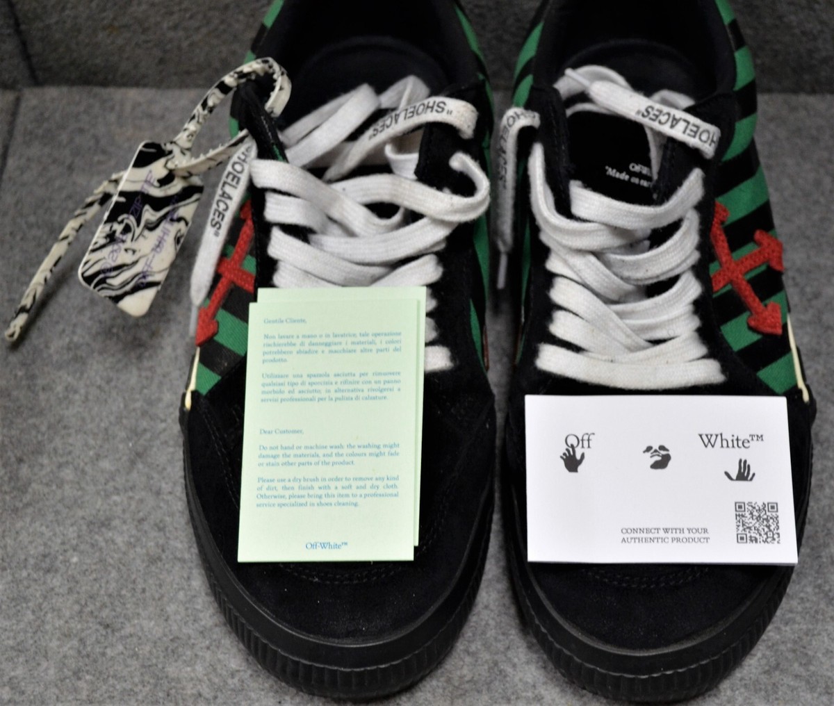 off white vulc low black yellow green