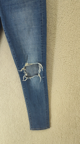 Levis 721 Women Jeans 27 Blue Cotton Blend Distressed Regular Fit Skinny Denim - Bild 5 von 23