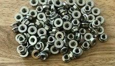 M5 X 0.80 CLASS 8 FLANGE HEX NUT NICKEL PLATED NUTS BULK QUANTITY 50 DIN 6923