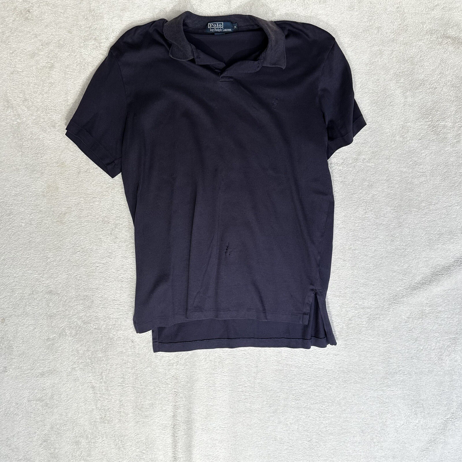 Men's Size Medium  Navy Blue Polo by Ralph Lauren Short Sleeve Collared Shirt