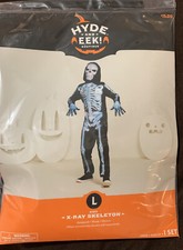 Hyde  EEK Kids X-Ray Skeleton Halloween Jumpsuit Costume Large 12-14 Unisex