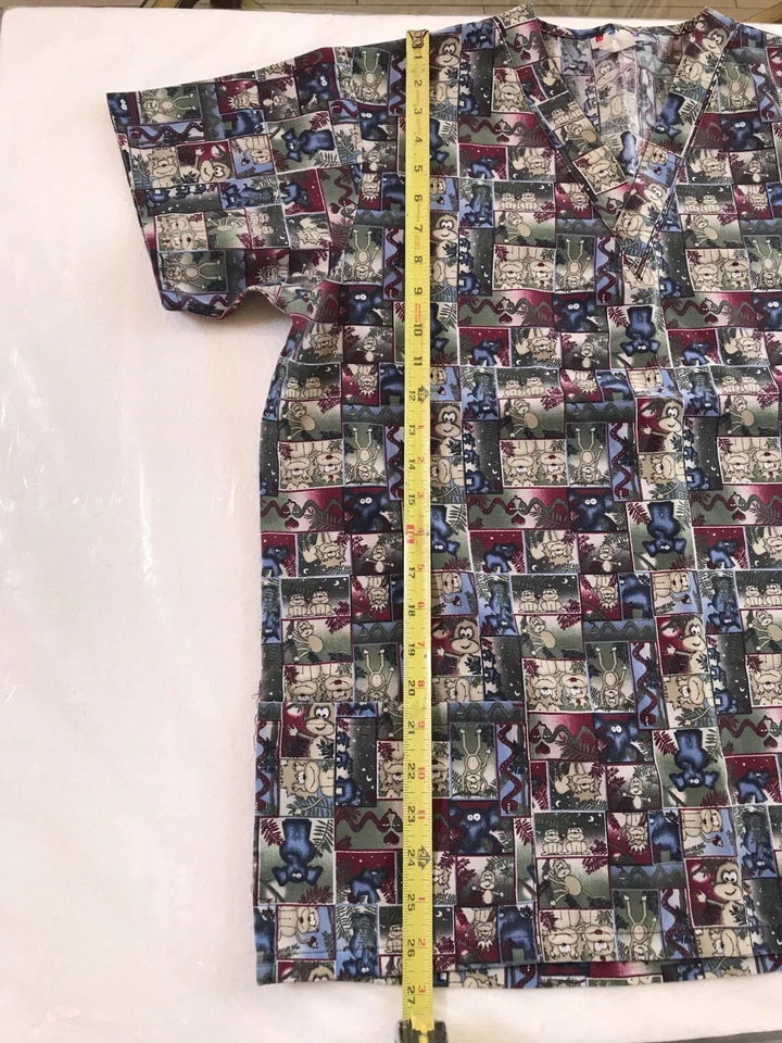 MG MEDGEAR Scrubs Womens Top ~ Children's Kid’s Pediatrics Theme - Image 4 of 4