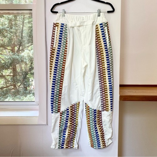 New Free People Movement Cargo Parachute Pants Kaleidoscope Embroidered Large - Picture 6 of 12