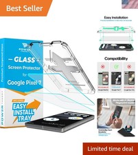 Screen Protector for Google Pixel 7 2 Pack with Easy Install Kit Tempered...