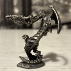 New ListingVintage Silver Pewter Image Dragon Wizard Fantasy With Crystal D&D Figure