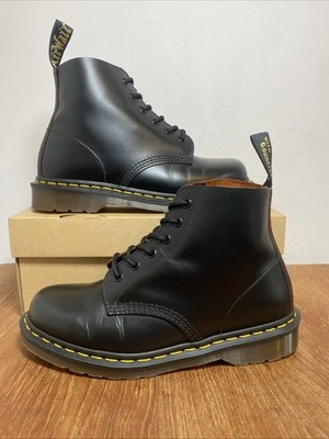 Dr Martens Docs Made In England 101 Black Quilon Smooth Boots UK 6,5 EU 40 Neuwertig