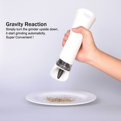 Vina Automatic Gravity Salt Pepper Grinder Plastic Body 2 Electric Shaker Set
