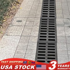 3-Pack Durable Ductile Cast Iron Drain Grate for Channel Drainage System