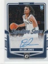 DILLON JONES 2024-25 Donruss Optic Signature Series Rookie Auto OKC Thunder