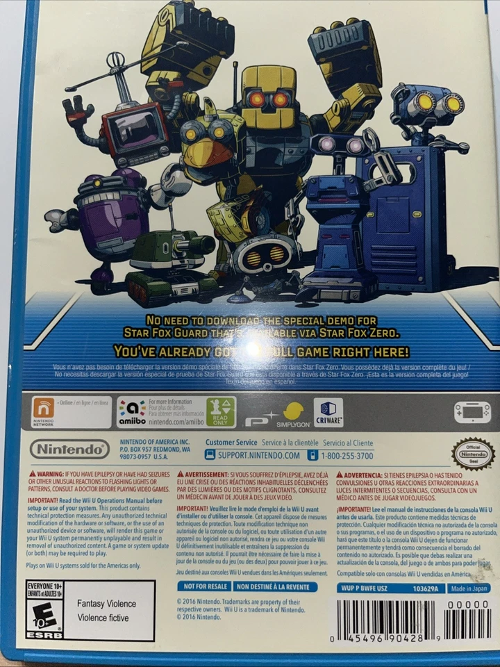 STAR FOX GUARD NINTENDO WII U VIDEO GAME - Image 2 of 3