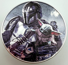 Moneda de dólar de plata Star Wars - Mandalorian Grogu American Silver Eagle 1 oz .999