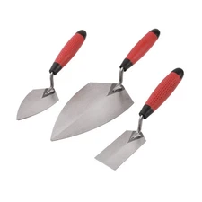 Bricklaying Trowel 3 Pieces Trowel Masonry Hand Tool Set Soft Handle Carbon S...