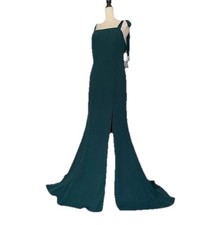 Allure Bridal 1687 Green Bridesmaid Gown Size 16 NWT Strapless Slit
