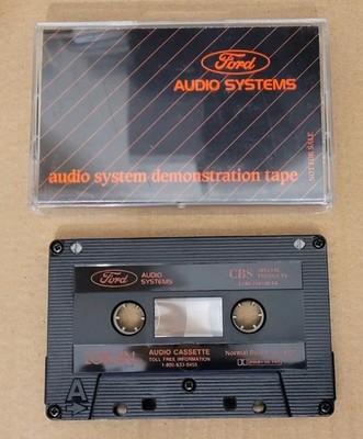 Ford Audio Systems Demonstration Cassette Tape 1987   5.0 Mustang GT, Etc.