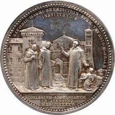 Medaglia An. AG Papa Leone XIII Anno XVIII  qFDC "Fondaz. Collegio Anselmiano"