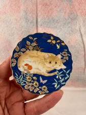 Cathy Takahashi Tabby Cat Flowers Trinket Rin...