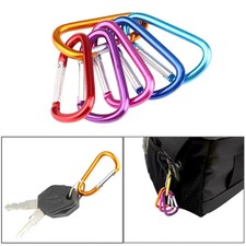 10 PCS Aluminum Carabiner D Shape Spring Clip Snap Key Hook Keychain Buckle