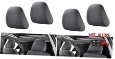 2 PCS Car Seat Headrest Covers - 9" x 2 PCS 9" x 10.6" - Dark Gray