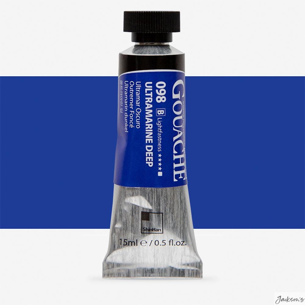 ShinHan Professional Designer Gouache Paint Tube 15ml Ultramarine Deep For Ar...
