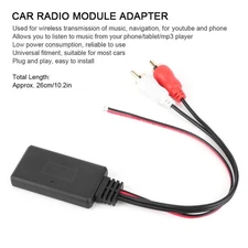 Universal Wireless Bluetooth Module Adapter AUX Audio 2 RCA Auxiliary Cable Car