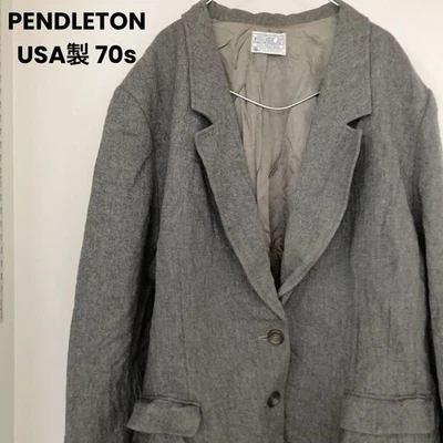 Veste Tailored Pendleton en Laine Vierge Pure Taille M Gris Longueur 75cm - Photo 1/4