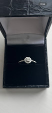 9ct White Gold 0.25ct Diamond Cluster Ring Size I