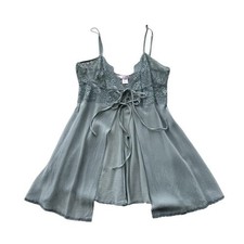 Victoria  s Secret Silk Babydoll Teal Cami From Year 2000