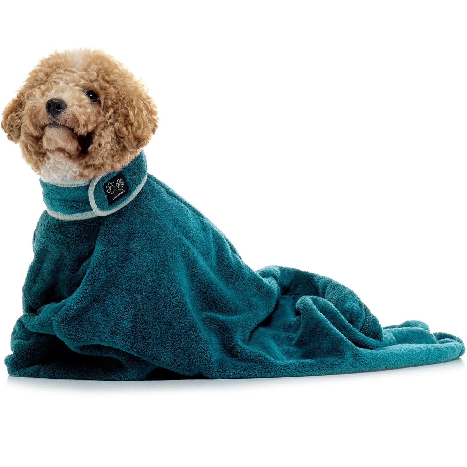 Lucky Paws® UK Dog Drying Bag - Luxurious Dog Towel Bag – Super Absorbent & Soft