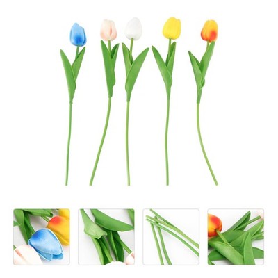 5 Pcs Simulierte Tulpen Kunsttulpen Kunstblumen Realistische Gefälschte