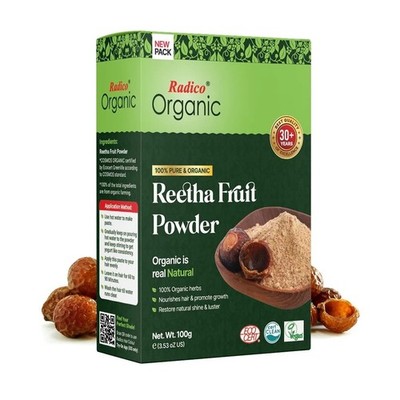 Radico Organic Reetha Powder Soft And Shiny Hair 100gm