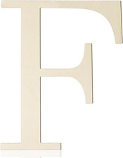 Large Wooden Letters 12 Inch Paintable Wood Letter F for Wall Decor, 1/5 Inch Th