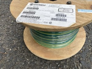 500ft Consolidated Wire/Cable  Part # 893-54 Grn/Yel Stranded Wire 10 AWG 600v