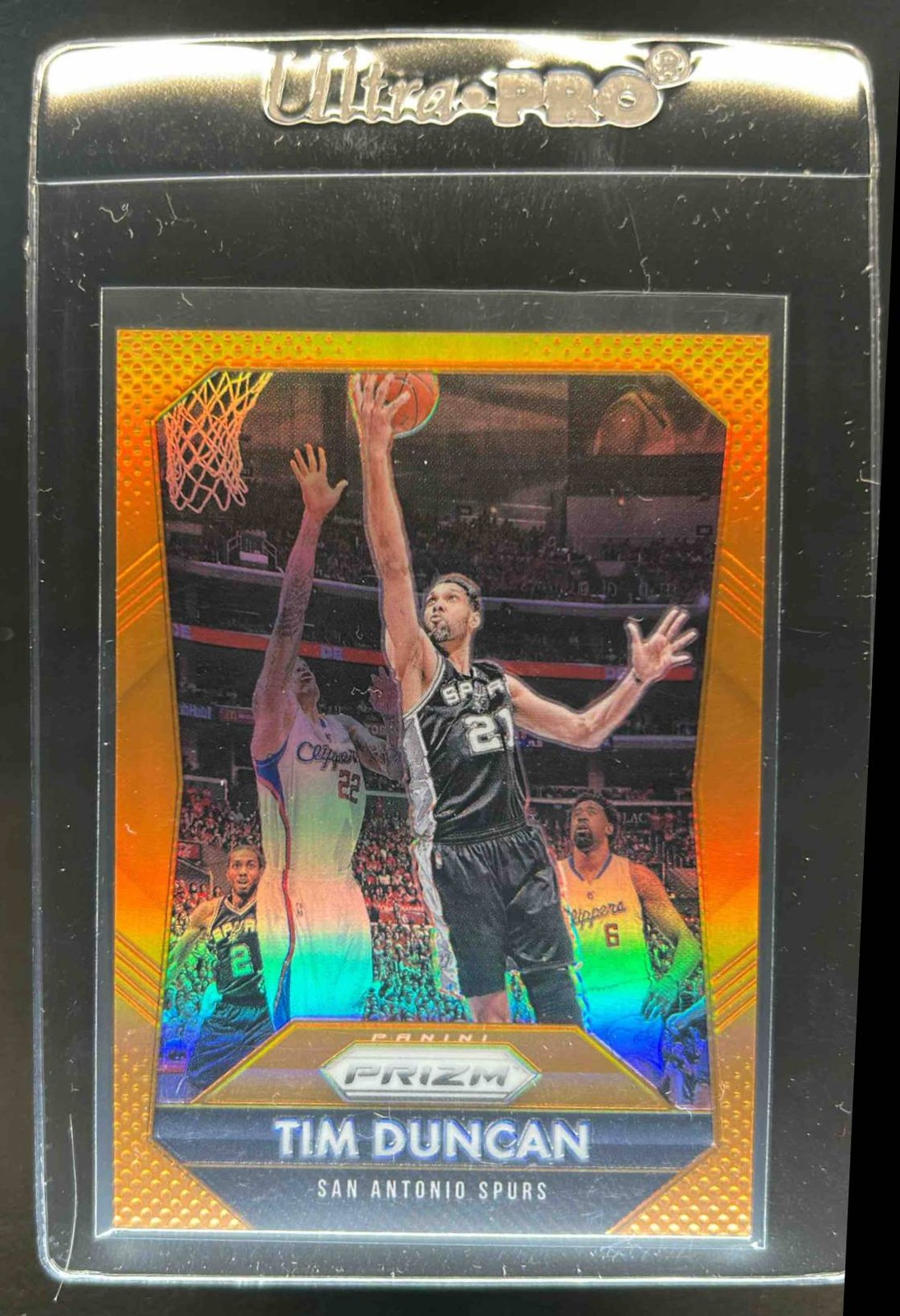2015-16 Panini Prizm Tim Duncan Orange Prizms #53/65 Spurs