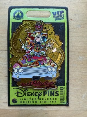 Disney Parks 2026 The Muppets Rock  n  Roller Coaster VIP Guest Pass Jumbo Pin