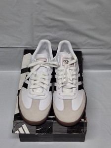 ADS-6 /Adidas Samba shoes, WHITE, USED/DAMAGED BOX (8.5 US Men-9.5 US Women)