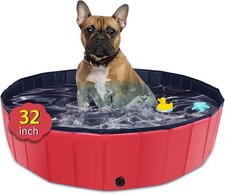 CACSPS Foldable Dog Pool 32x8 Inches Collapsible Kiddie Pool Free Shipping