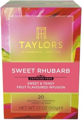 Sweet Rhubarb, Herbal Tea, Indivily Wrapped Bags