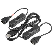 USB Cable Extension 1 Meter USB Male to Dual Female Cable Extension Black