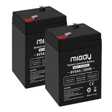 6V 5Ah Rechargeable Sealed Lead Acid Battery 2 Pack 