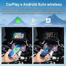 Autoradio Portatile per Moto 5 Pollici CarPlay Senza Fili Navigazione Bluetooth - Miniatura 2